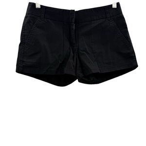 J. Crew Factory Chino Mid‎ Rise Black 100% Cotton Shorts Sz 0